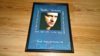 Phil Collins But Seriously - Framed Press Release Promo Poster