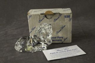 Vintage Nos Princess House Crystal Penny Pony Horse Glass Figurine 930 Boxed