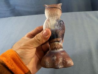 Westmoreland Owl on Stump or 1 Pound Owl Figurine - Purple Slag Glass 4