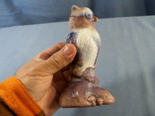 Westmoreland Owl on Stump or 1 Pound Owl Figurine - Purple Slag Glass 5