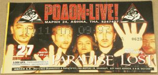 Greece Rodon Live Concert Ticket Paradise Lost