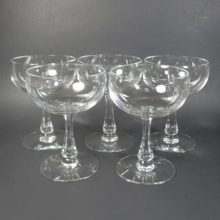 Fostoria Fascination Clear Coupe Cocktail Champagne Glasses Set Of 5 Glass