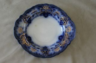 Warf Pottery - - - Antique Flow Blue - - - 8 " Serving Dish - - - Seville Pattern