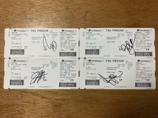 Stone Temple Pilots Official Autographed Boarding Passes Mexico 2019 Deleo Kretz