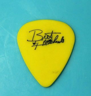 Poison // Bret Michaels Vintage Tour Guitar Pick // Yellow/black