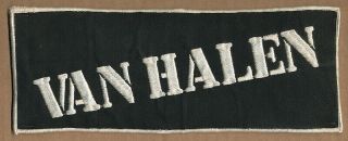Van Halen Ultra Rare Vintage Embroidered Back Patch