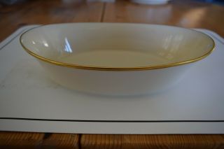 Lenox Eternal Oval Vegetable Bowl With Gold Trim - Bone China