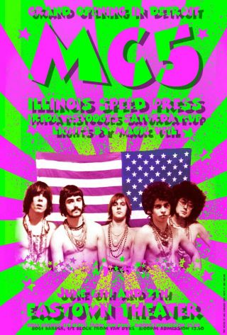 Mc5 Concert Poster By Rock Artist Carl Lundgren