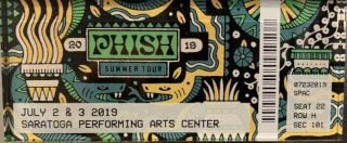 Phish Saratoga Spac Lucite Ticket Magnet Ptbm Ticket Summer Tour 2019