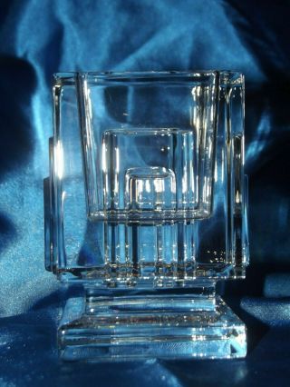 Waterford Heavy Lead Crystal Metropolitan Square Votive Candle Holder