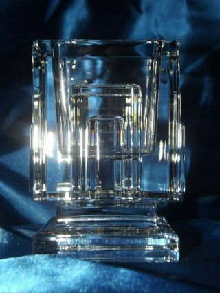 Waterford Heavy Lead Crystal METROPOLITAN Square Votive Candle Holder 2