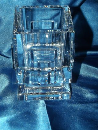 Waterford Heavy Lead Crystal METROPOLITAN Square Votive Candle Holder 3