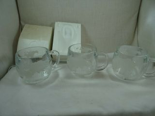 Vintage The Nestle Co.  World Globe Coffee Cups 3 Cups