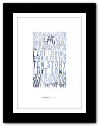 THE STONE ROSES ❤ Ten Storey Love Song ❤ poster art edition print in 5 sizes 22 5