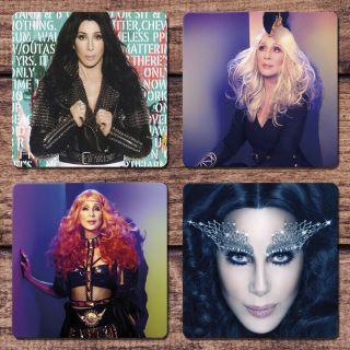 Cher 12 X Coaster Set Pack For Coffee Mug Dressed To Kill Walking In Memphis