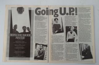 Depeche Mode Life Lyrics And 2 Page Uk Article / Clipping 1981