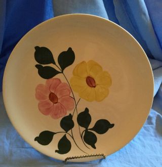 Vintage Blue Ridge Pottery Southern Hand Painted 10.  25 " Flower Plate Usa