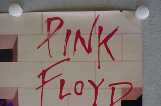 Pink Floyd The Wall Poster Very Rare Vintage Promo 24.  75 " X 34.  5 "