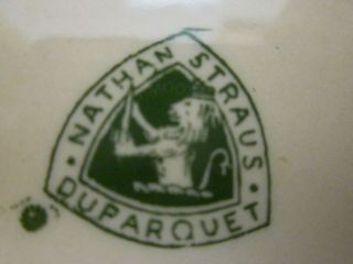 1930s Nathan Straus - Duparquet Restaurant Ware (set of 3 dishes) beige / maroon 4