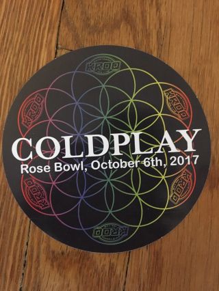 Coldplay - A Head Full Of Dreams Tour Rose Bowl Kroq Sticker - Chris Martin
