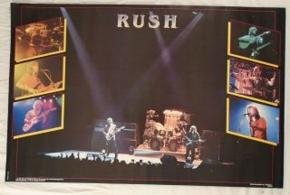 Rush 1982 Poster Birite Chicago Geddy Lee Alex Lifeson Neil Peart