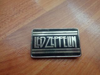 Vintage 70s Led Zeppelin Clubman Enamel Pin Badge Heavy Metal Rockers Rock
