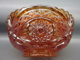 Imperial Hobstar Marigold Carnival Glass 5 " Berry Bowl 7271