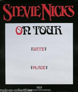 Fleetwood Mac Stevie Nicks 1989 Tour Promo Poster