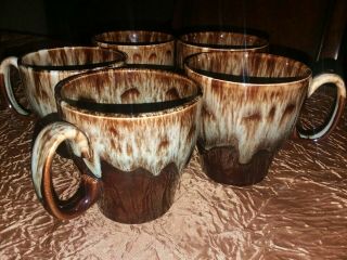 Vintage Canonsburg Pottery Coffee Mug Brown Drip Usa Coffee Cup Stoneware