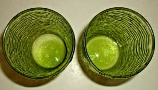 Vintage Anchor Hocking Green Soreno Glass 64 Oz Pitcher & 2 Tumblers 12 oz each 3