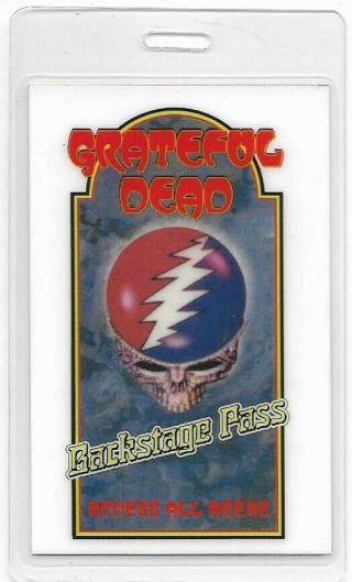 Vintage 4 3/8 " Tall Otto Laminated Grateful Dead Backstage Pass.