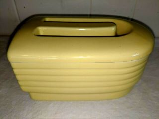 Vintage Westinghouse Hall China Yellow Art Deco Butter Dish Euc