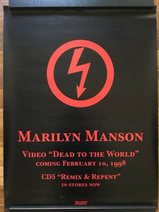 Marilyn Manson Dead To The World Rare Promo Poster 