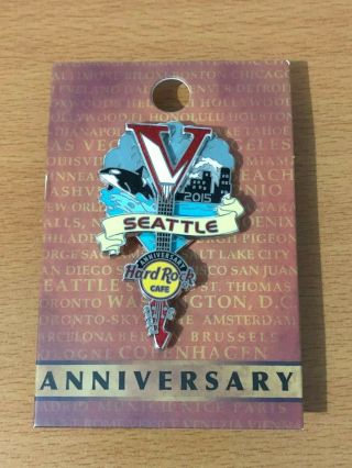 Hard Rock Cafe Seattle 5th Anniversary Orca Killer Whale 2015 Pin Le 300
