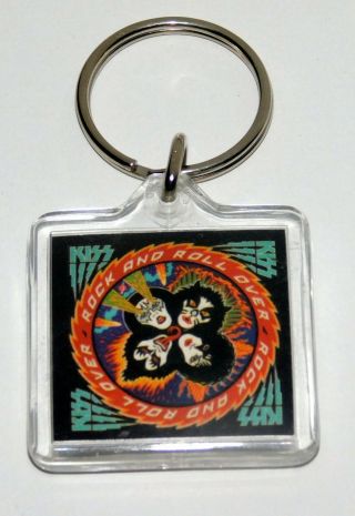 Kiss Band Rock And Roll Over Keychain Official 2000 Gene Ace Peter Paul