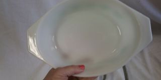Vintage Pyrex White Snowflake Oval Casserole with Lid & Stand 80 BASE HOT PLATE 5