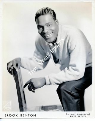Orig 8x10 Promo Photo Of Pop And R&b Singer Brook Benton,  Early 1960s?