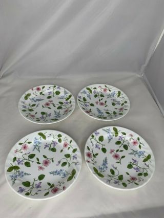 Corelle Delicate Array Swirled Dessert Plates Set Of 4 Floral