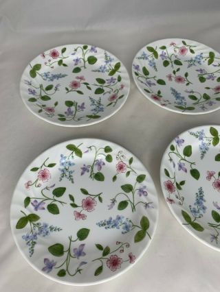 Corelle Delicate Array Swirled Dessert Plates Set of 4 Floral 3