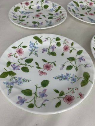 Corelle Delicate Array Swirled Dessert Plates Set of 4 Floral 4