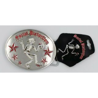 Social Distortion Skelly Belt Buckle Official Merch Chrome Punk Mike Ness