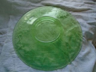 Green Cameo Ballerina Pattern Depression Glass 10 " Dinner Plate 1930 