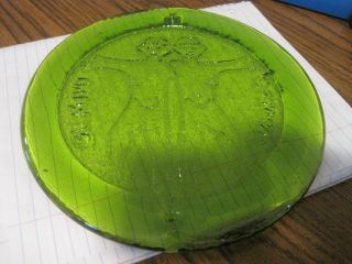 Antique / Vintage Gemini Green Glass Paper Weight? Astrology