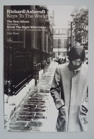 Richard Ashcroft Double - Sided Promo Poster Verve Indie Britpop