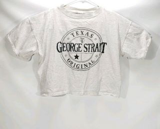 Vintage George Strait Concert Tour Belly Shirt Short Shirt Short Sleeve Black L