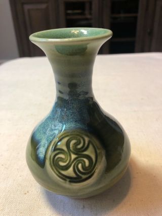 Colm De Ris Irish Pottery Mini/bud Vase Made In Ireland