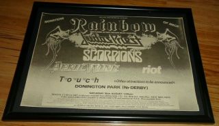 Monsters Of Rock 1980 Rainbow Scorpions - Press Release Promo Poster