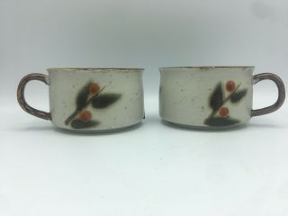 Set 2 Vintage Boho Otagiri Bittersweet Soup Mug /coffee Mug Cup Speckled Pottery