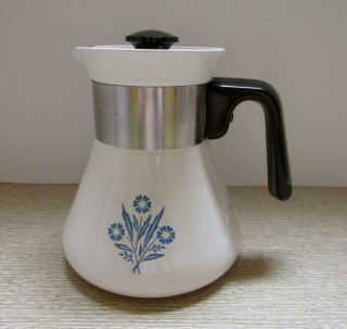Vintage Corning Ware 6 Cup Tea Pot.  P - 106.  Cornflower.  Nos