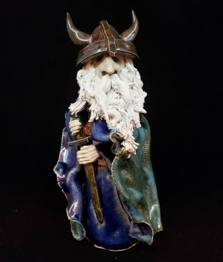 Clare Craft Pottery Viking Figurine With Sword
